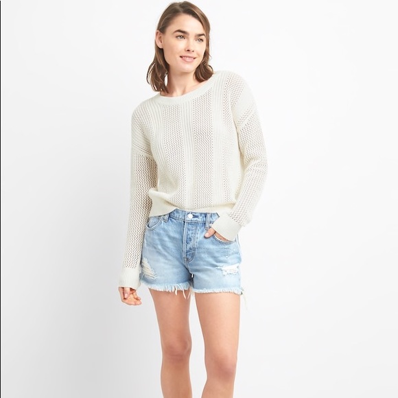 GAP Pants - Gap High Rise Distressed Denim Shorts